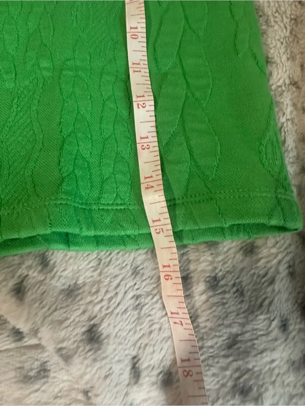 NWOT Zara Women's Green Cable-Knit Mini Skirt